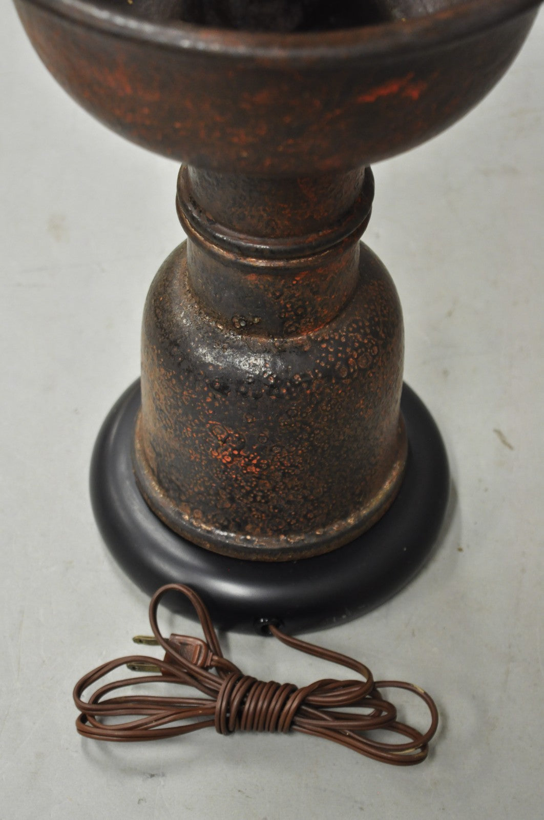 Vintage Mid Century Modern Red Ceramic 2 Tier Table Lamp attr. Bitossi Italy