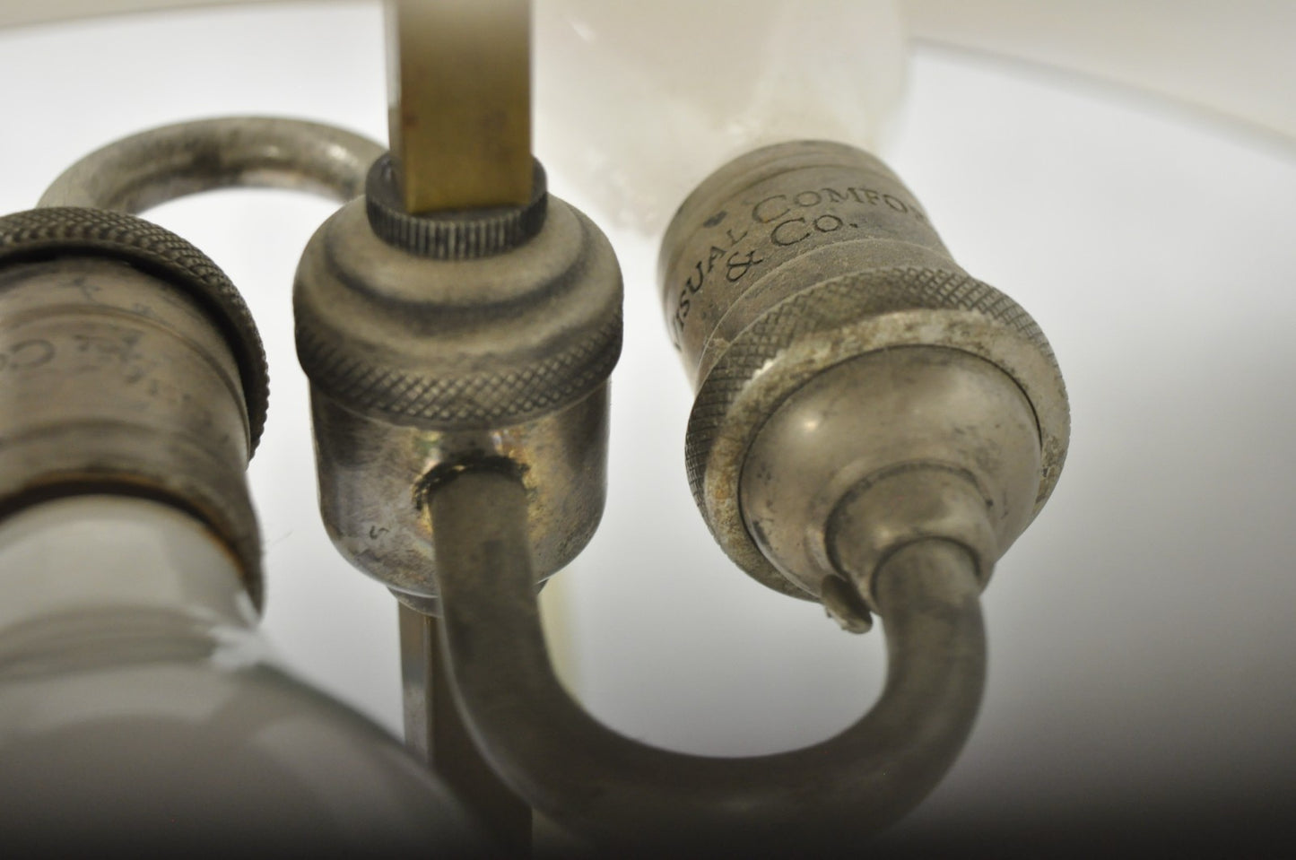 Visual Comfort & Co French Country Antiqued Pewter Bouillotte Tole Table Lamp