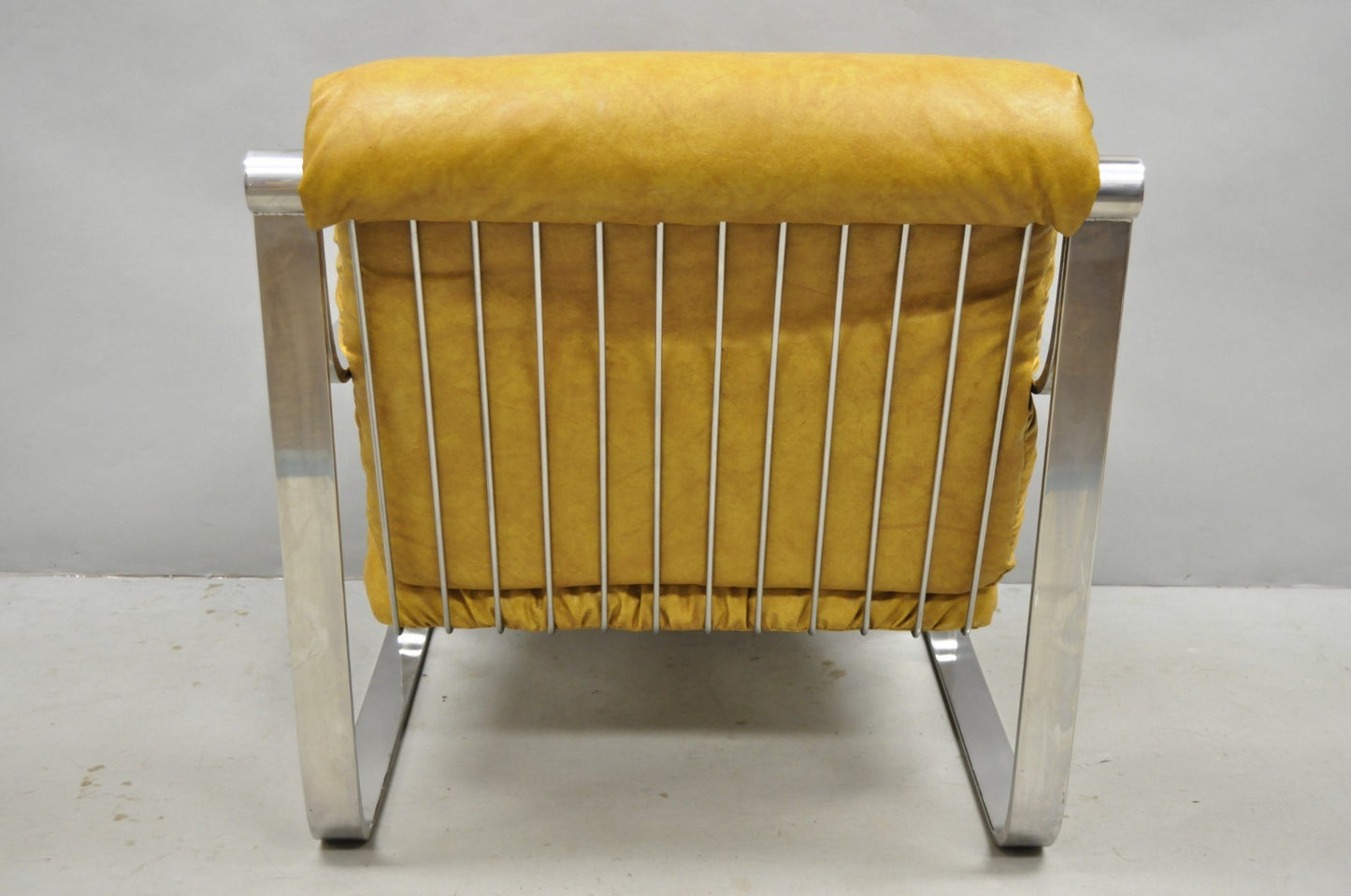 Mid Century Modern Chrome Milo Baughman Style Club Lounge Chair by AGI Ind.