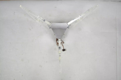 Illuminated Mid Century Modern Lucite & Chrome Butterfly Coffee Table Base