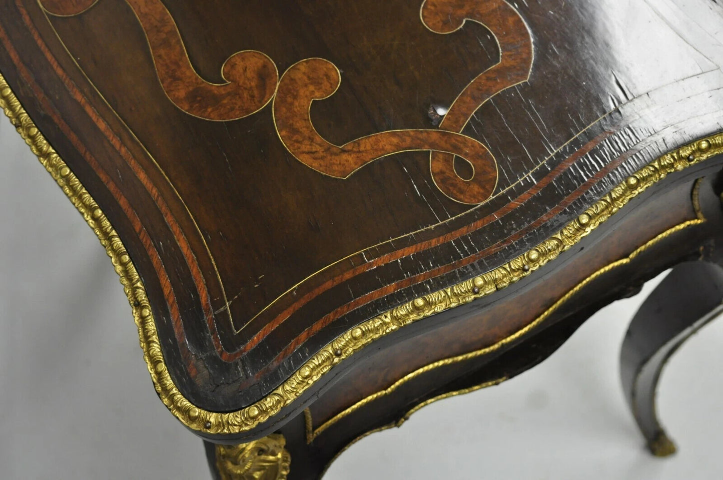 Antique Maison Alphonse Giroux Paris French Louis XV Vanity Table Sewing Stand