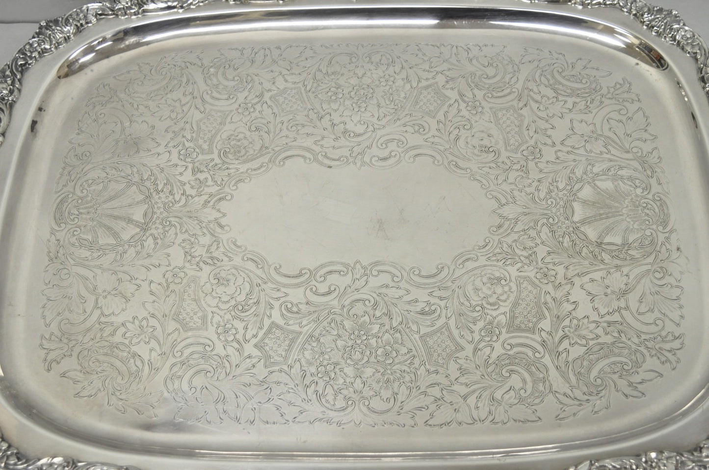 Vintage Poole EPCA Sevenoaks 650 Large Silver Plated Serving Platter Bar Tray B