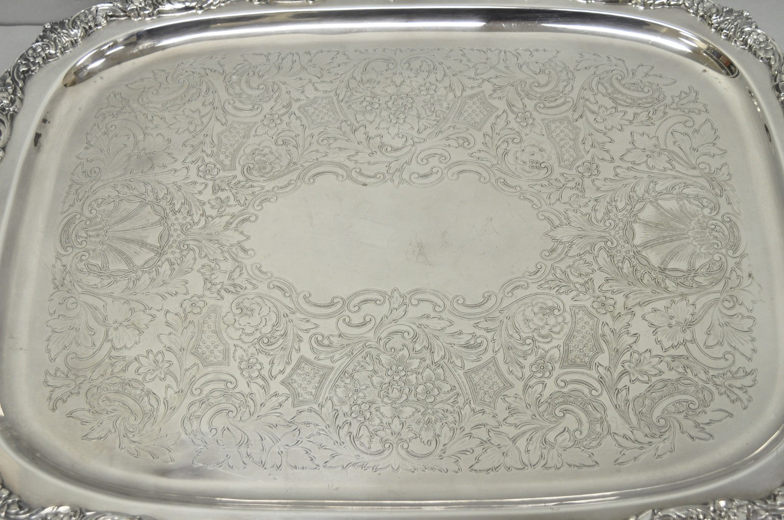 Vintage Poole EPCA Sevenoaks 650 Large Silver Plated Serving Platter Bar Tray B