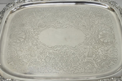 Vintage Poole EPCA Sevenoaks 650 Large Silver Plated Serving Platter Bar Tray B