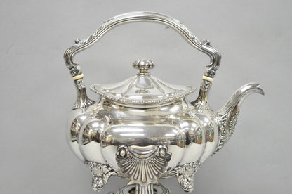 Antique Victorian Silver Plated Gorham 01180 Tilting Teapot Coffee Pot on Stand