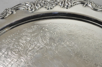 Vintage Reed & Barton 1955 Victorian Silver Plated Oval Bar Serving Platter Tray