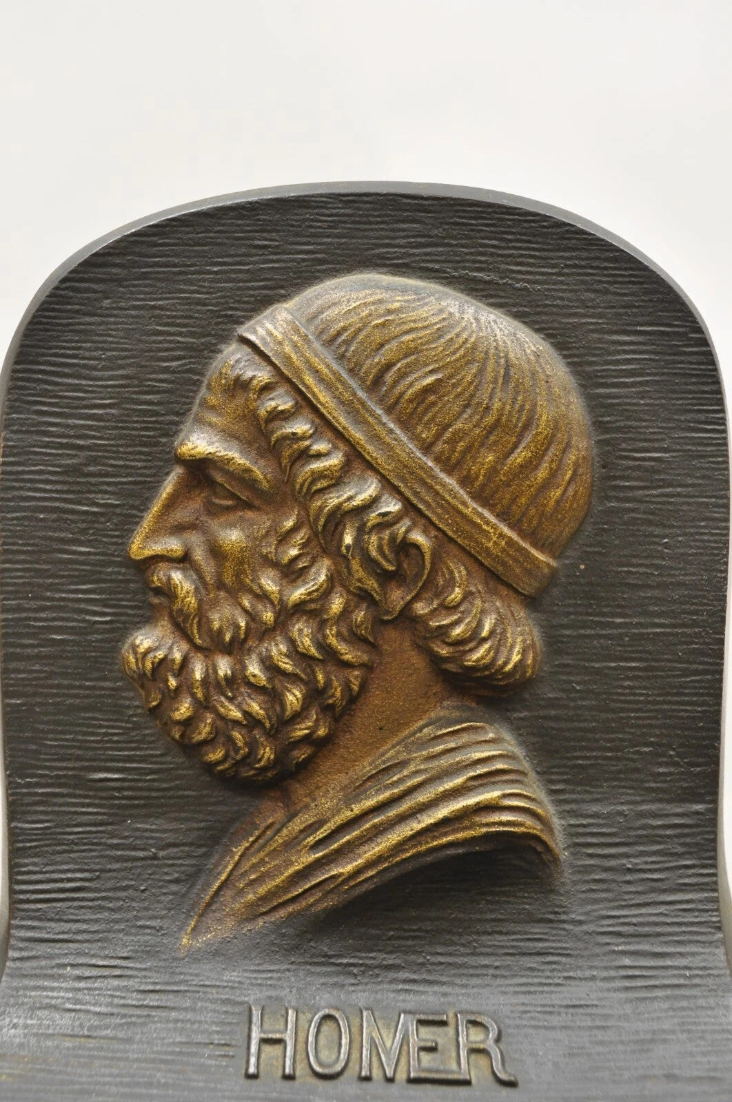 Vintage Bradley & Hubbard Cast Iron Dante and Homer Bookends - a Pair