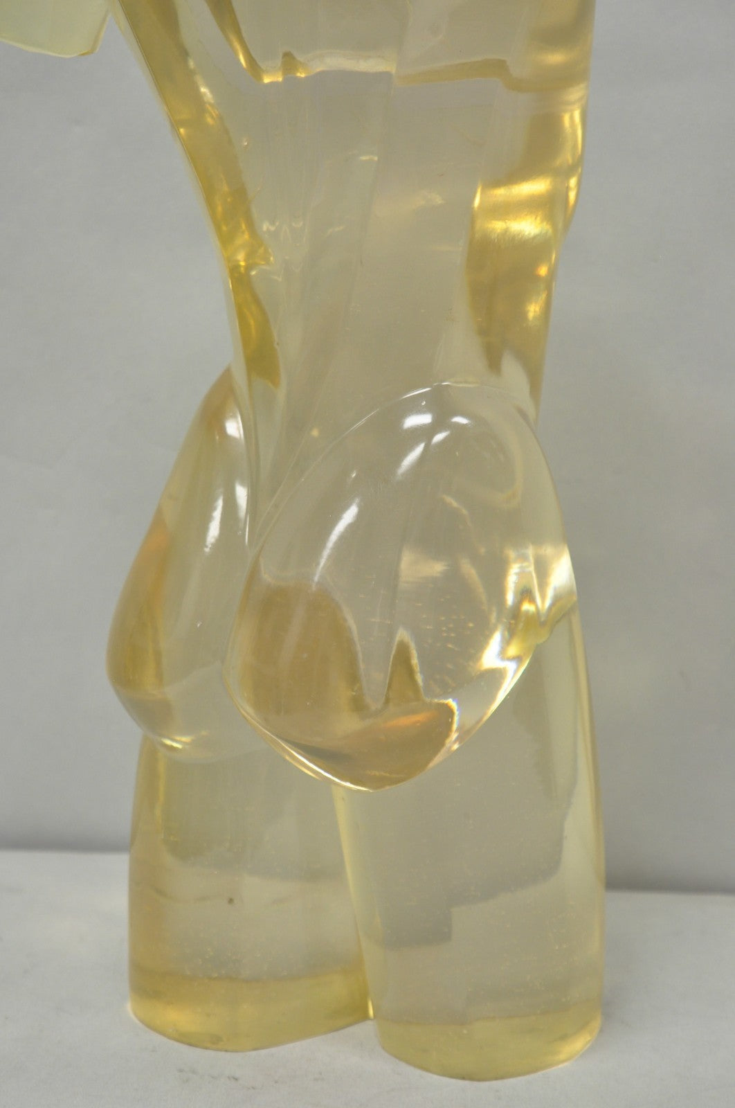 Vintage Mid Century Italian Modern Lucite Acrylic Nude Bust Modernist Sculpture