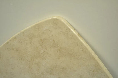Contemporary Postmodern Faux Marble Top Sculptural Triangular Coffee Table