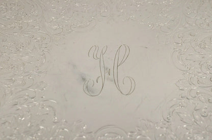 Vintage EPCA Silverplate by Poole 3216 Round Salver Platter Tray - Engraved