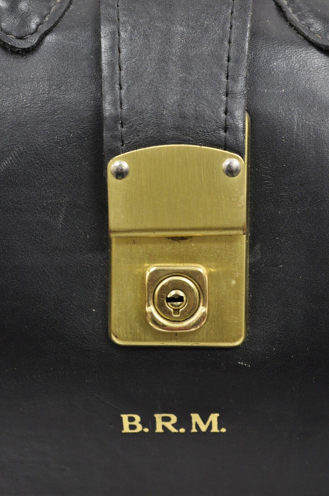 Vintage Cheney England PCI USA 25216 C4 Black Leather Traveling Doctors Bag