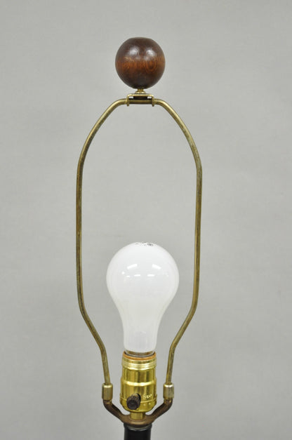 Vintage Mid Century Modern Red Ceramic 2 Tier Table Lamp attr. Bitossi Italy