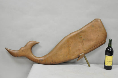Antique Arts & Crafts Moby Dick "Whale" Copper Metal 37" Weathervane