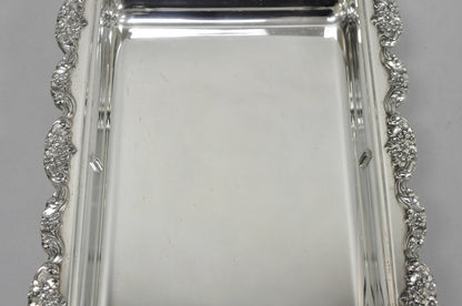 Vintage Poole Silver Plated Footed Covered Vegetable Serving Dish Platter w/ Lid