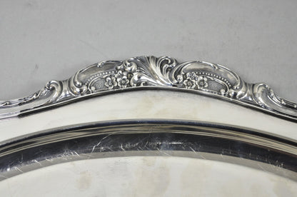 Vintage Baroque by Wallace 258 Victorian Silver Plated Oval Serving Platter Tray