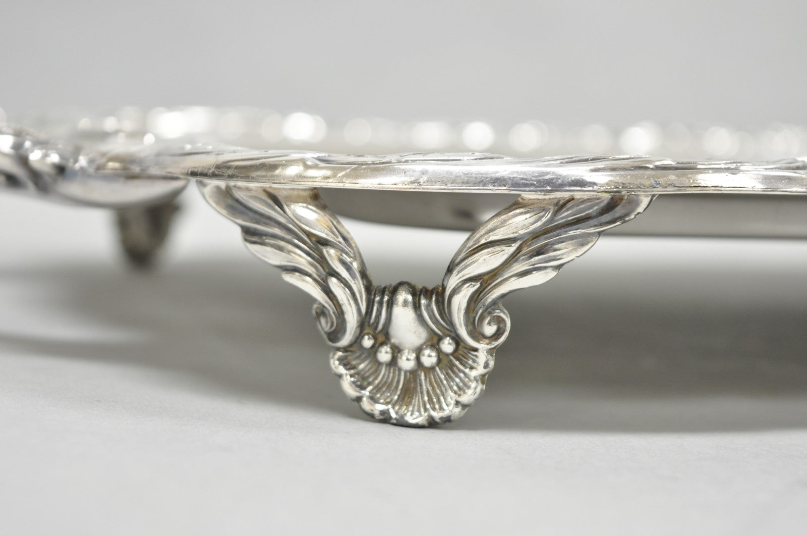 Vintage FB Rogers Victorian Silver Plated Narrow Serving Platter Bar Tray