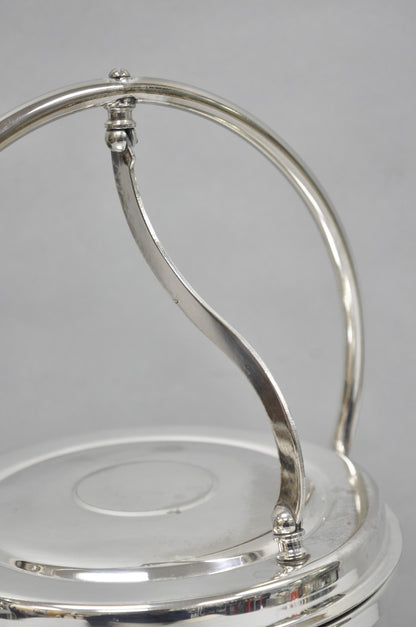 Vintage Art Deco Silver Plated Reticulating Hinge Bar Ice Bucket by Towle