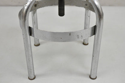 Vintage Helene Curtis Industrial Steel Metal Adjustable Medical Exam Stool