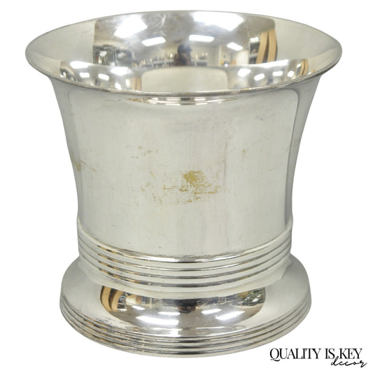 Antique English Regency Soldered Silver Plated Fluted Champagne Chiller Bucket