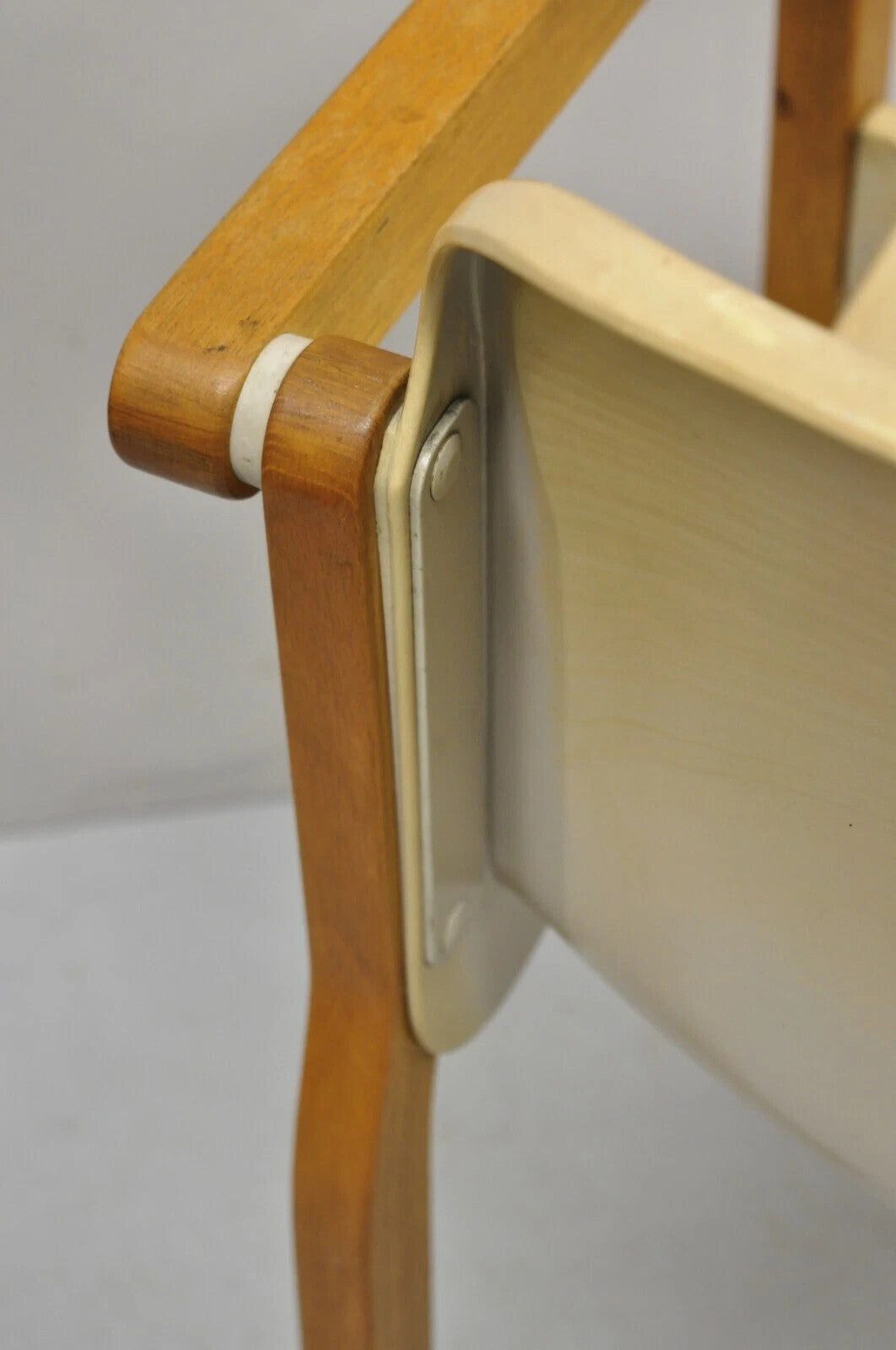 Gerd Lange Thonet Molded Plastic and Birch Wood Mid Century Modern Arm Chair