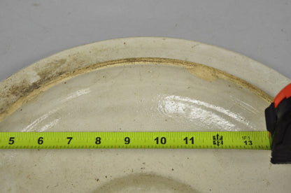 Antique American Primitive Salt Glazed Ceramic 15 Gallon Crock Pot Lid Cover