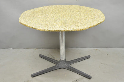 Mid Century Modern Seashell Resin Top Aluminum Propeller Base Dining Table