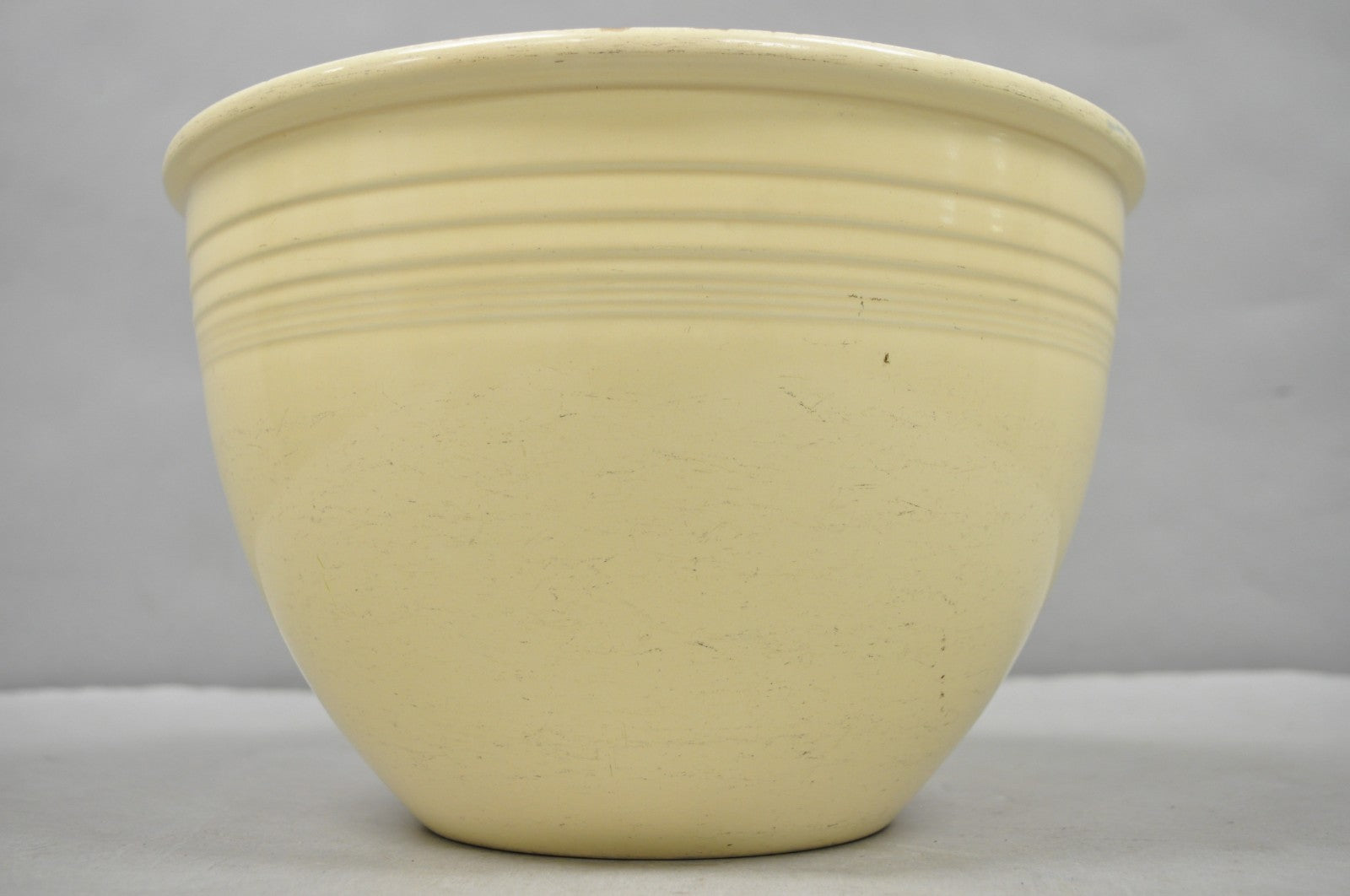 Vintage Fiesta Homer Laughlin China #7 Ivory Large Nesting Kitchen Mixing Bowl