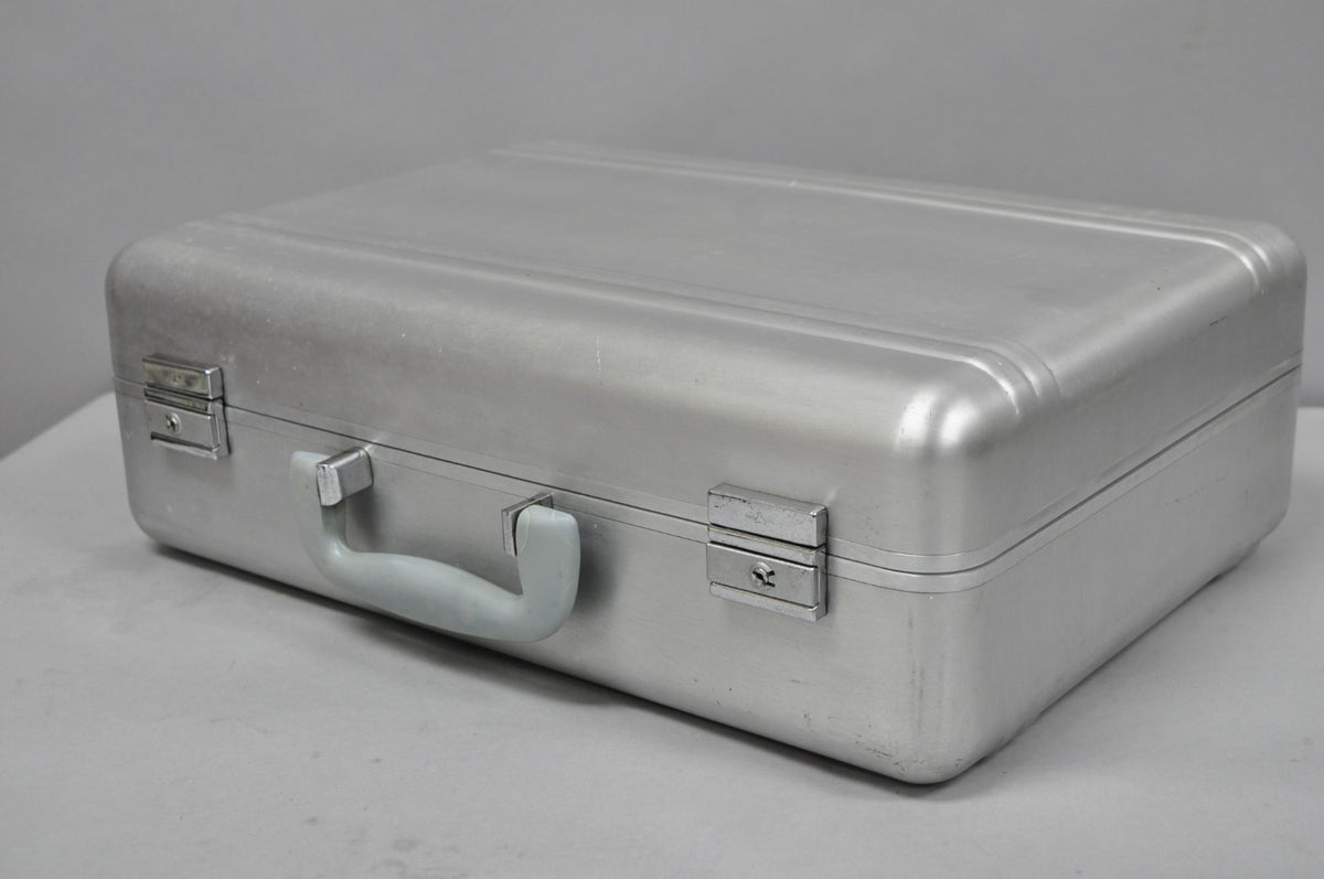 Vintage Art Deco Tokyo Japan Aluminum Hard Shell Suitcase Briefcase