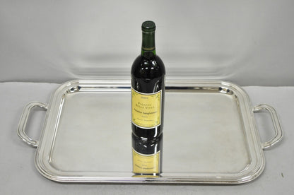 Contemporary Modern Landes Silver Plated Rectangular Bar Serving Platter Tray
