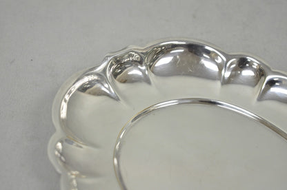 Antique Gorham YC 644 Engraved Silver Plated Small Scalloped Serving Dish