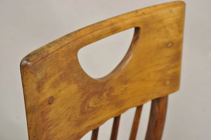 Vintage Sikes Co Maple Wood American Colonial Style Rocker Rocking Chair (B)