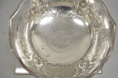 Antique English Regency Victorian Floral Repousse Lion Punch Bowl Ice Bucket