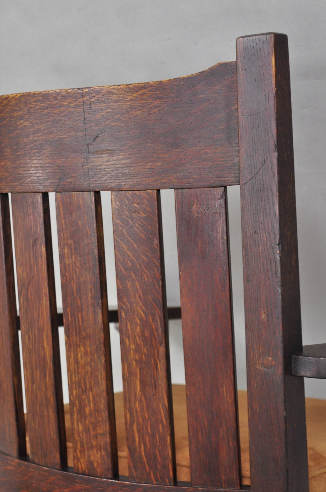 Antique Stickley & Brandt Mission Oak Arts & Crafts Arm Chair with Drop Seat