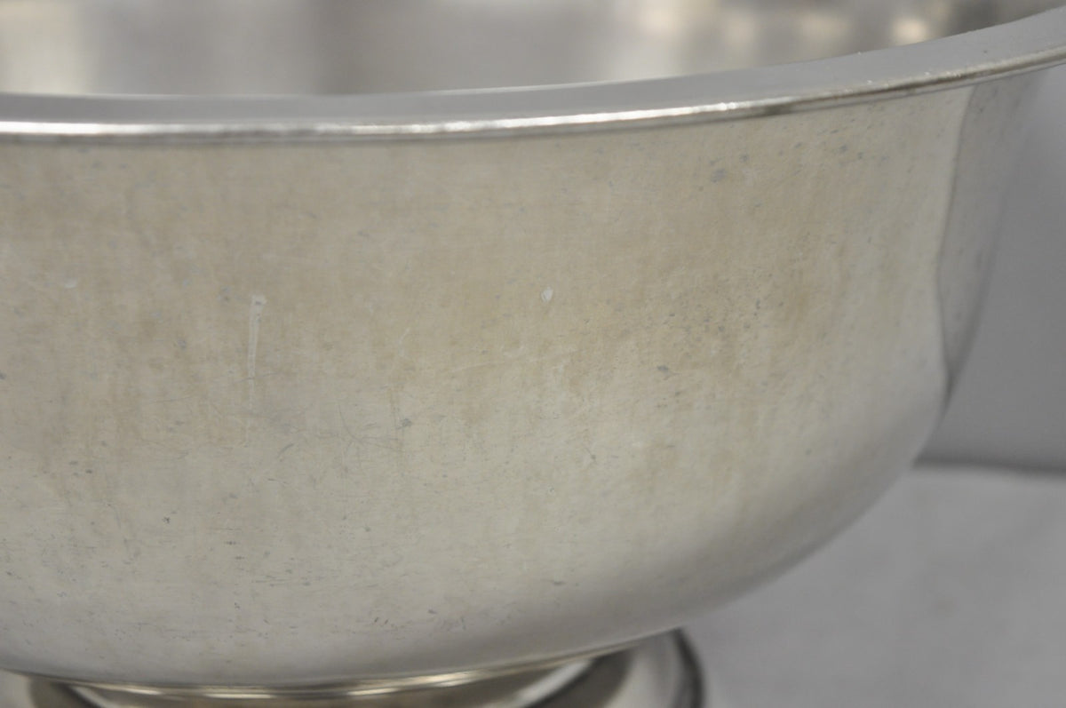 Vintage Modern Stainless Steel Metal Punchbowl Champagne Wine Chiller Ice Bucket