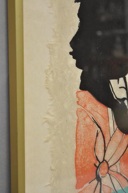 Vintage Robert Kushner 1986 Signed Lithograph Print "Hiroko" for Brooklyn Museum