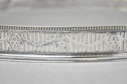 Antique English Sheffield Edwardian Silver Plated Oval Serving Platter Tray