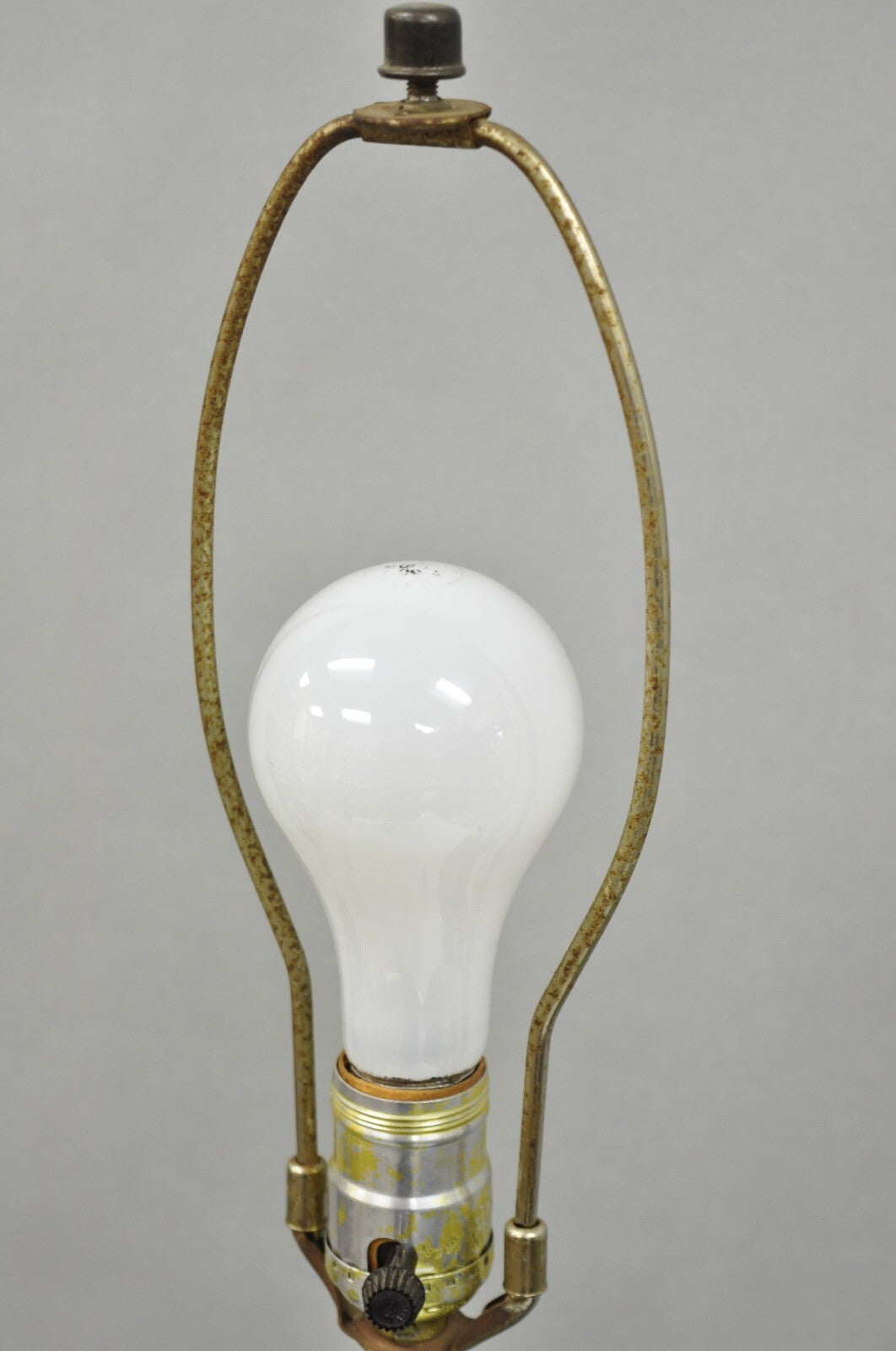 Vintage Mid Century Modern Smoked Lucite X-Base Chrome Table Lamps - a Pair