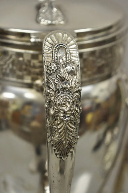 Antique Wilcox Silver Plated Victorian Ornate Tilt Stand Water Lemonade Pitcher
