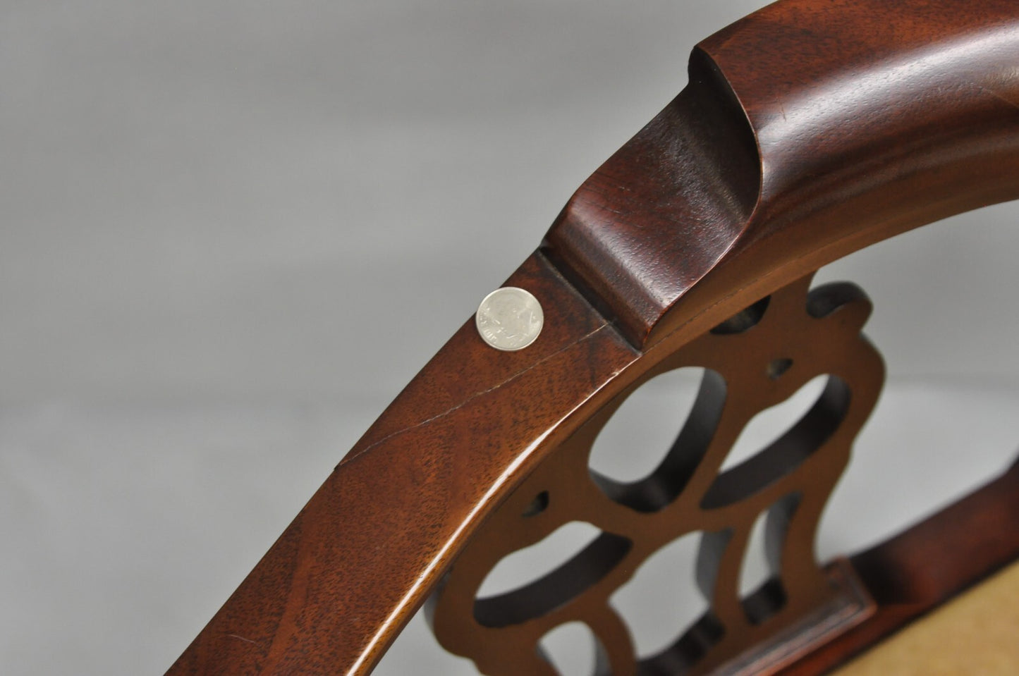 Vintage Hickory Chair Co Georgian Style Mahogany Corner Accent Side Chair