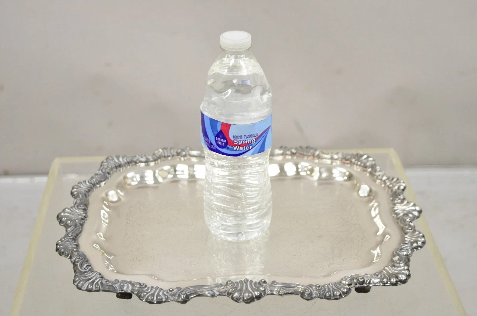 Vintage FB Rogers 6720 Victorian Style Silver Plated Small Serving Dish Platter
