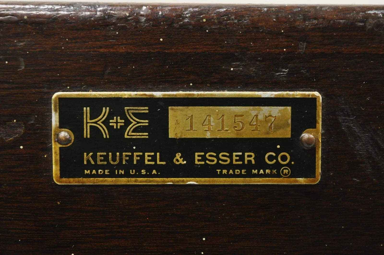 Antique Keuffel & Esser Co 141547 Surveyors Compass in Case w Wooden Tripod Base
