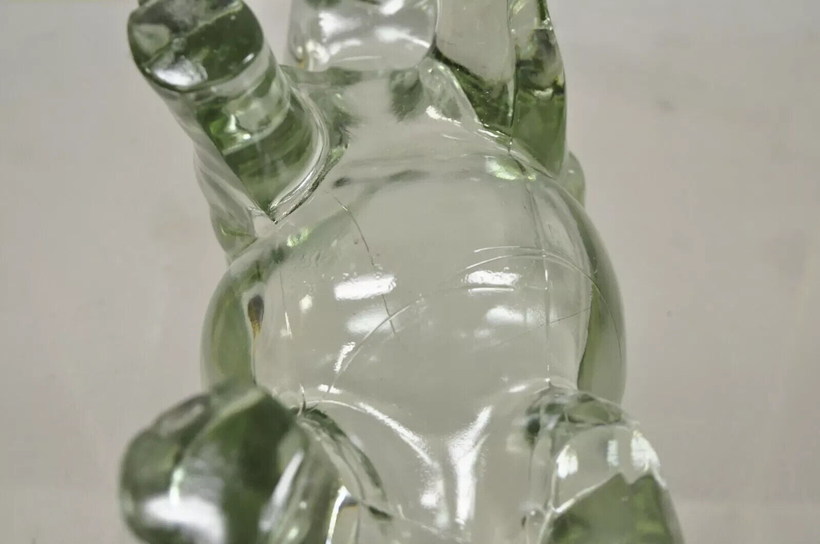 Vintage Tiara Indiana Glass 15" Elephant Lidded Candy Trinket Dish in Box