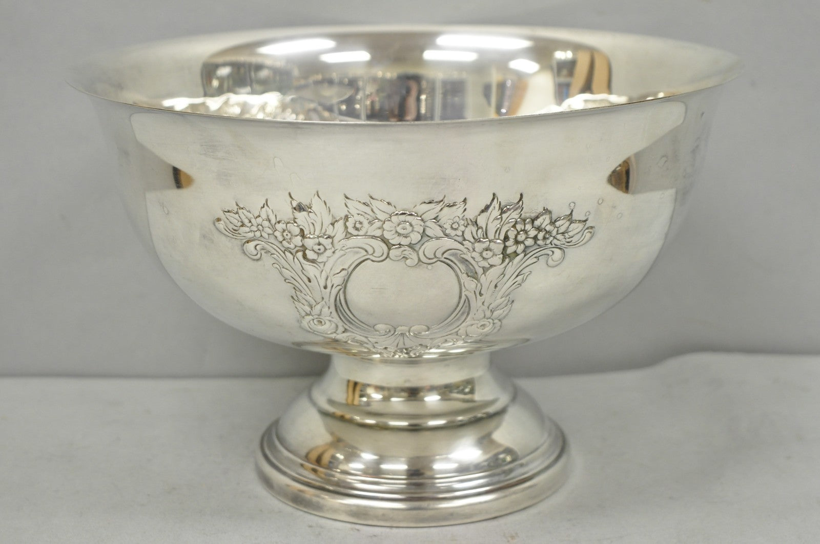 Vintage Leonard Victorian Silver Plated Punch Bowl Champagne Chiller Ice Bucket
