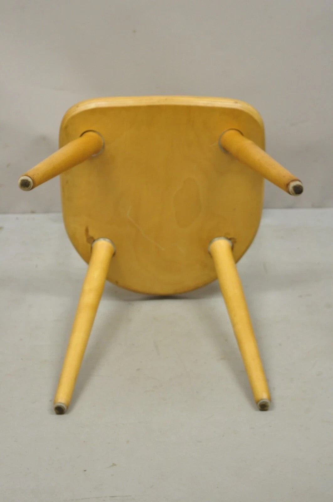 Vintage Mid Century Modern Spindle Back Birch Maple Side Chairs - a Pair