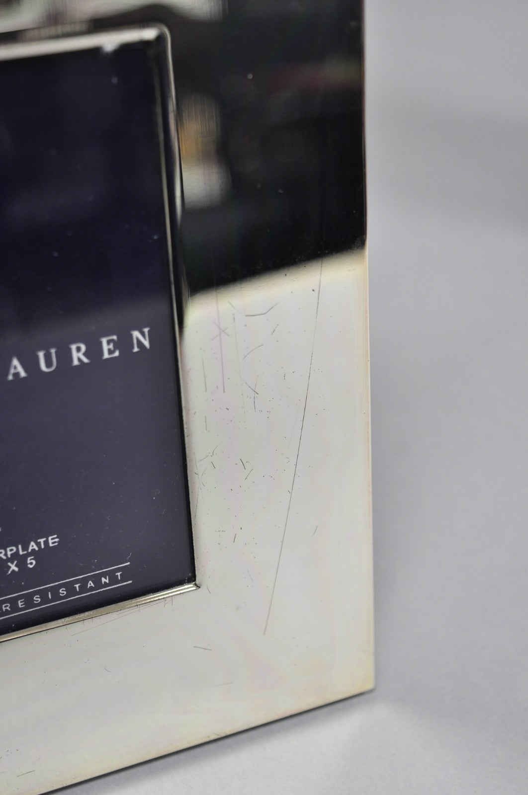 Lauren Ralph Lauren Silver Plated Normandy Modern 3.5x5 Photo Picture Frame (B)