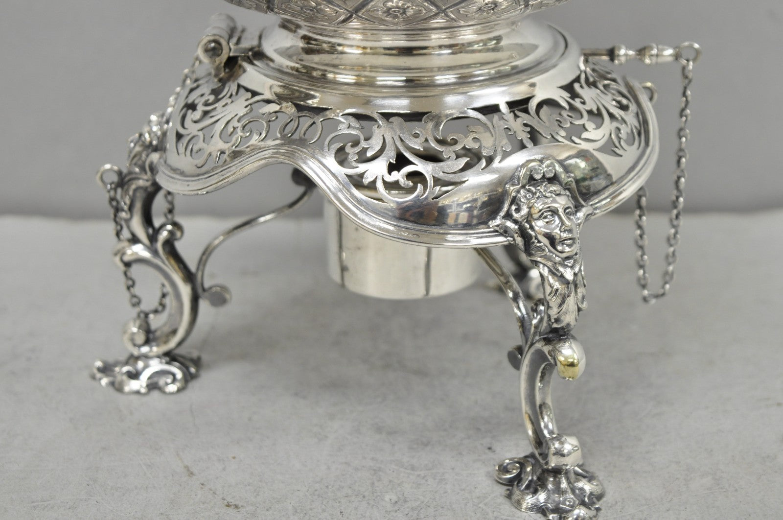 Hawksworth Eyre & Co Victorian Silver Plated "Pineapple" Figural Tipping Tea Pot