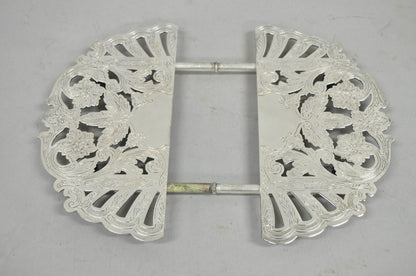 Vintage Wallace 7332 Victorian Style Silver Plated Expanding Pot Trivet (B)