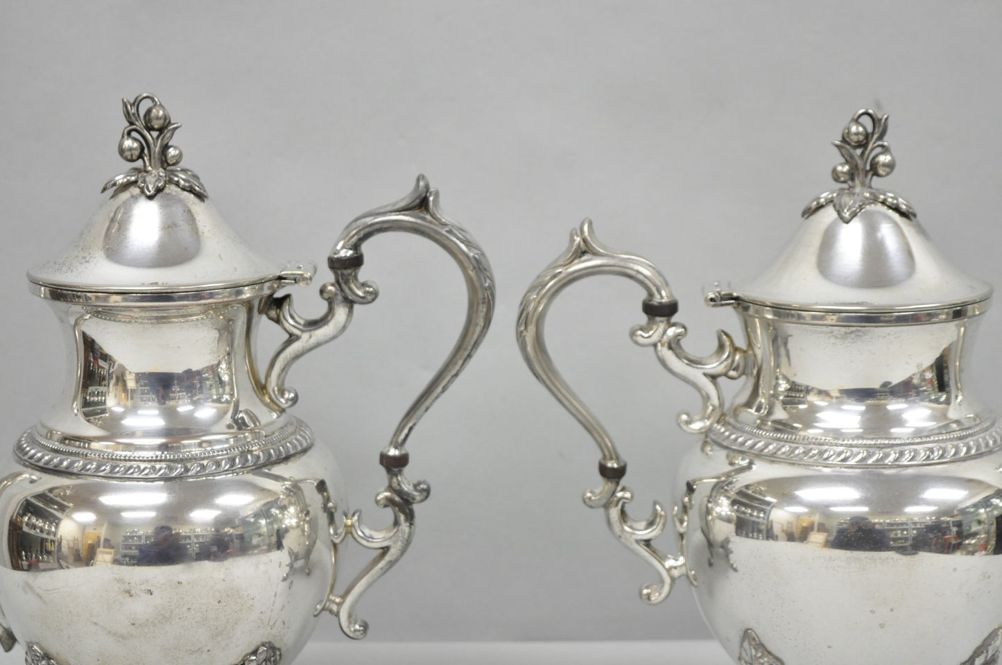 Vintage Birmingham English Art Nouveau Silver Plated Tea Service - 5 Pc Set