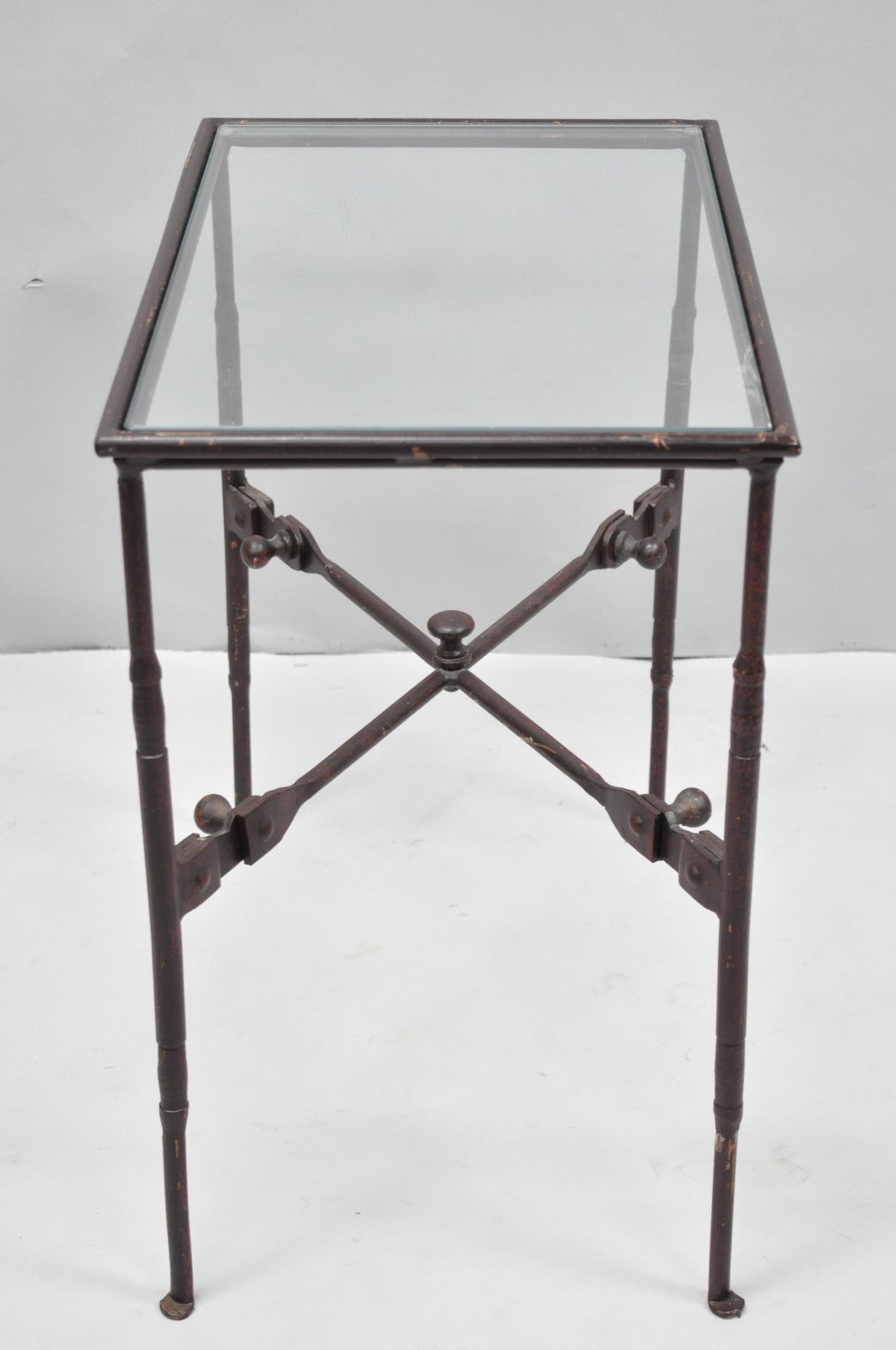 Industrial Modern Giacometti Style Wrought Iron Side Table by Pottery Barn
