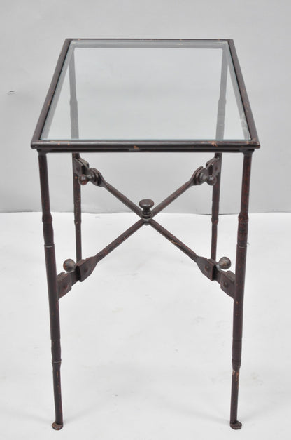 Industrial Modern Giacometti Style Wrought Iron Side Table by Pottery Barn